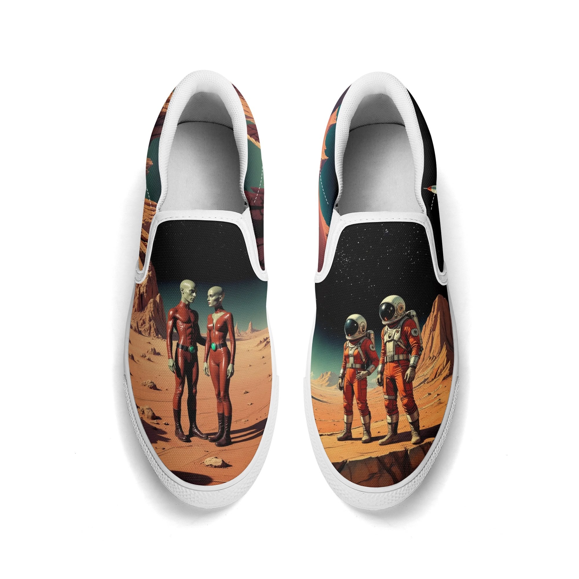 Mars Canvas Slipons (white pair top)