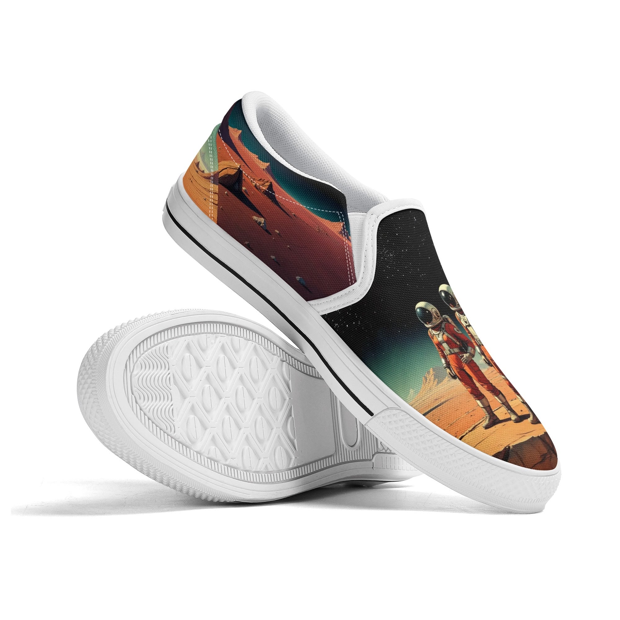 Mars Canvas Slipons (white pair stacked)