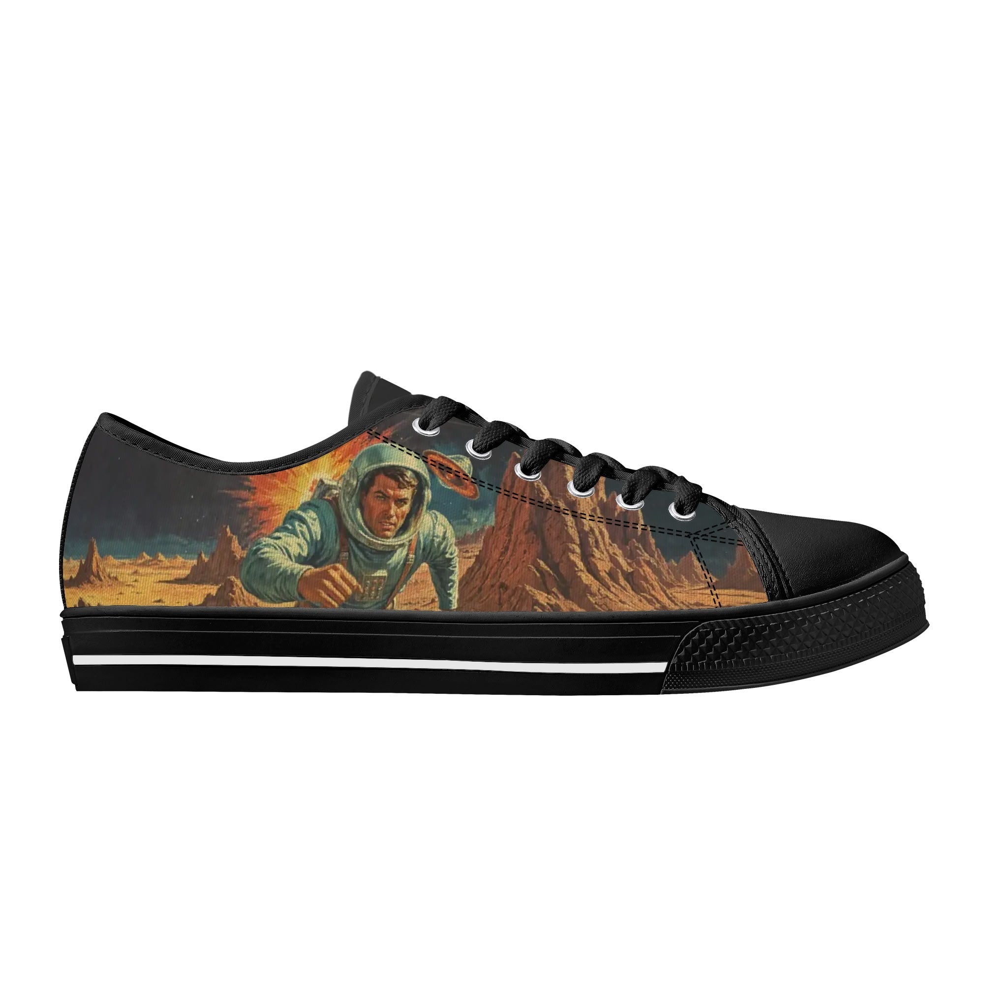 Mars Escape Canvas Lowtops (black right outside)