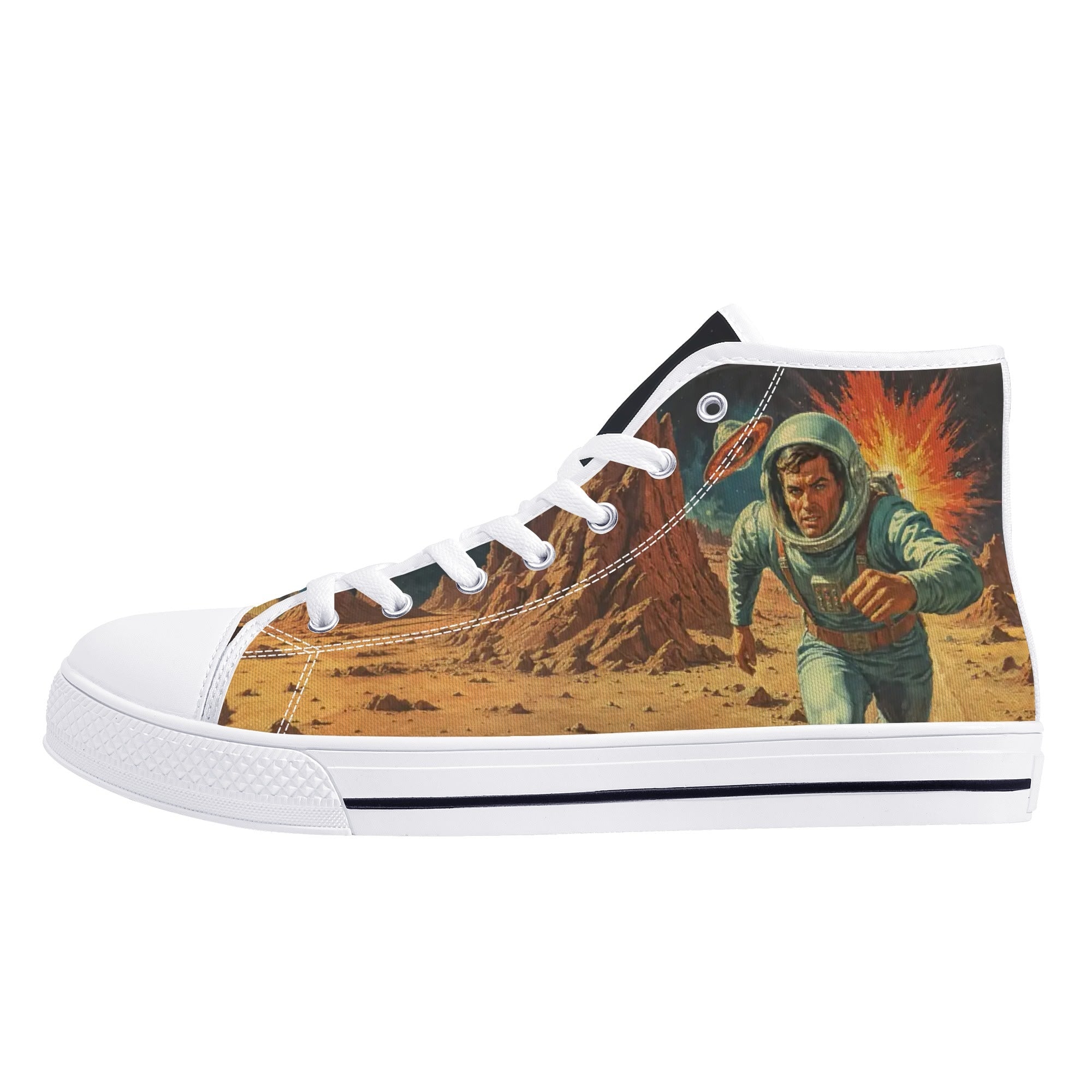 Mars Escape Canvas Hightops (white left outside)