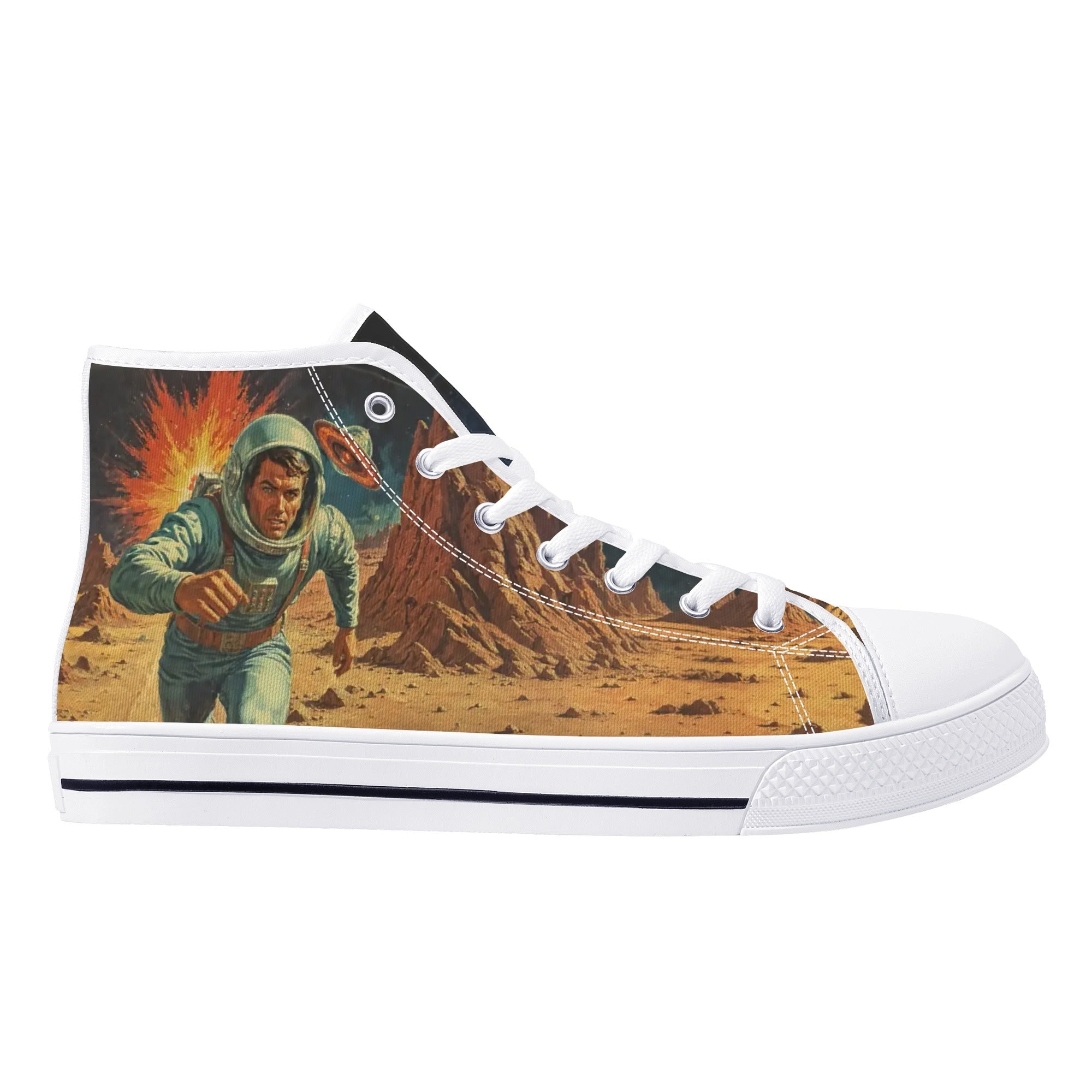Mars Escape Canvas Hightops (white right outside)