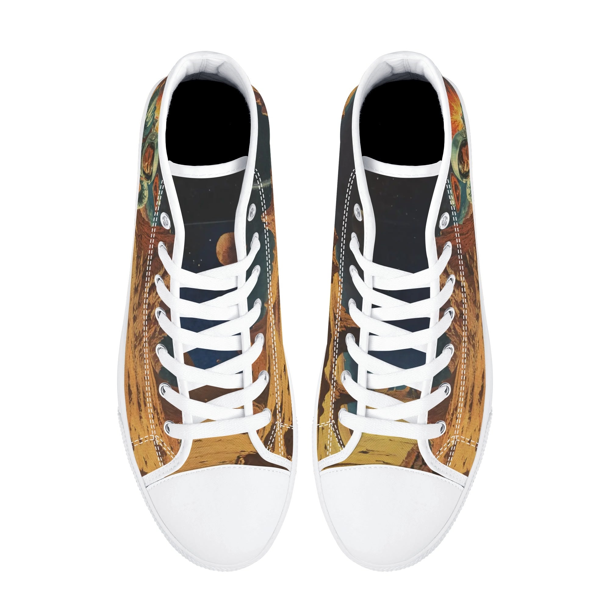 Mars Escape Canvas Hightops (white pair top)