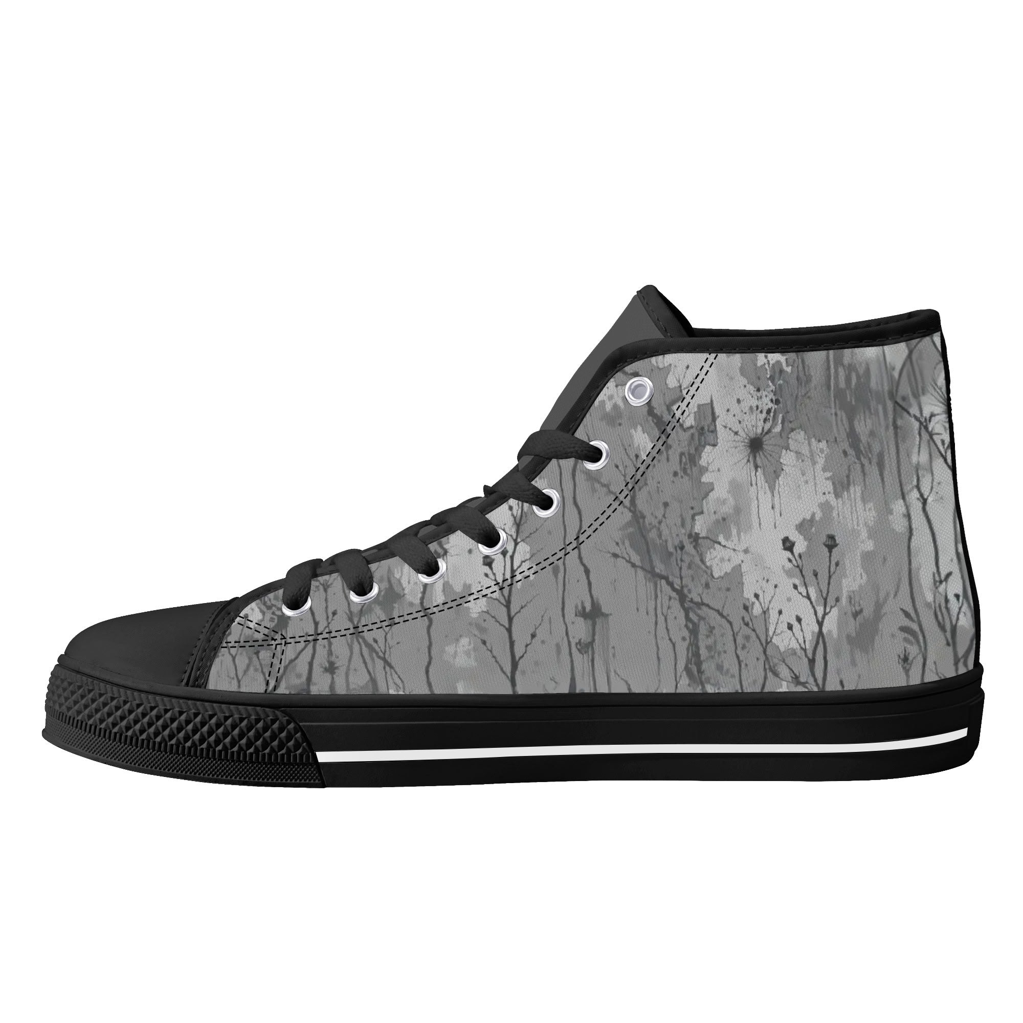Adorned Canvas Hightops (black right inside)
