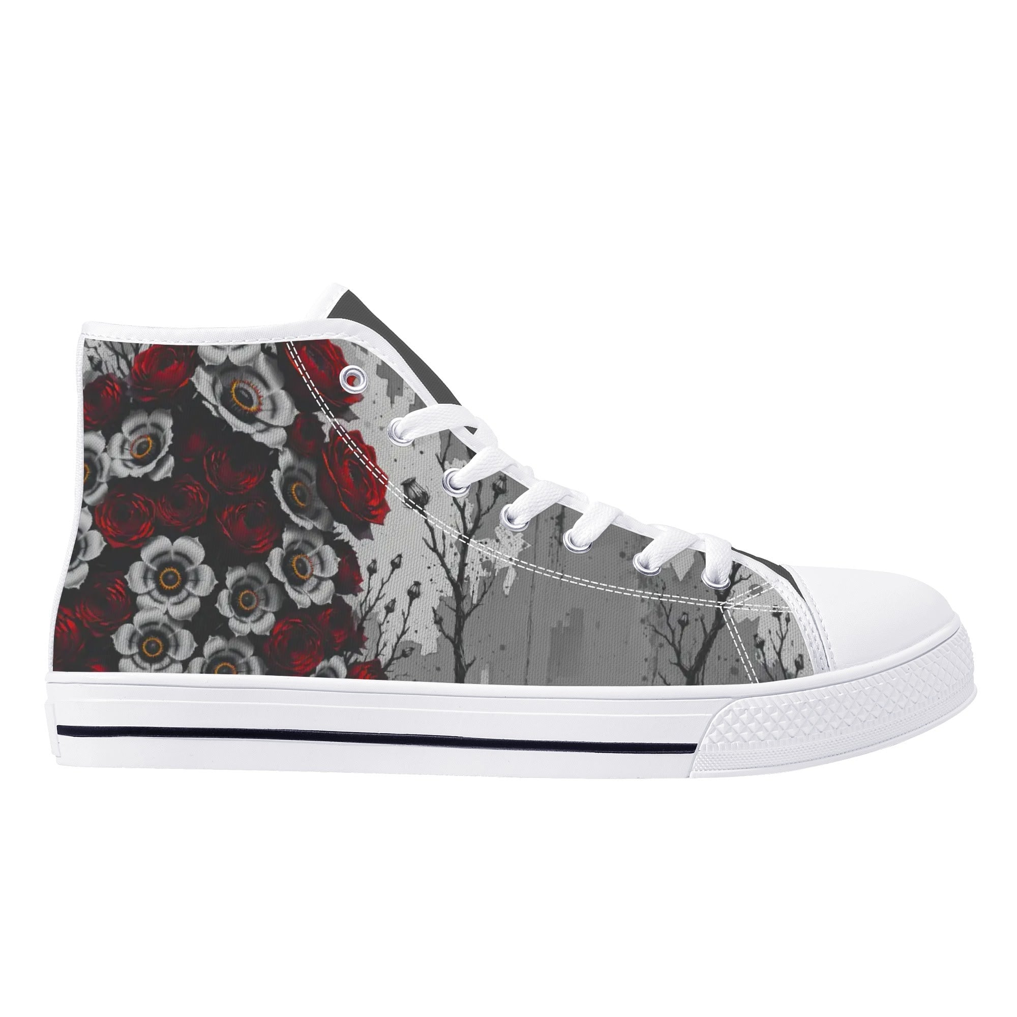 Adorned Canvas Hightops (white right outside)