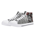 Adorned Canvas Hightops (white pair angled)