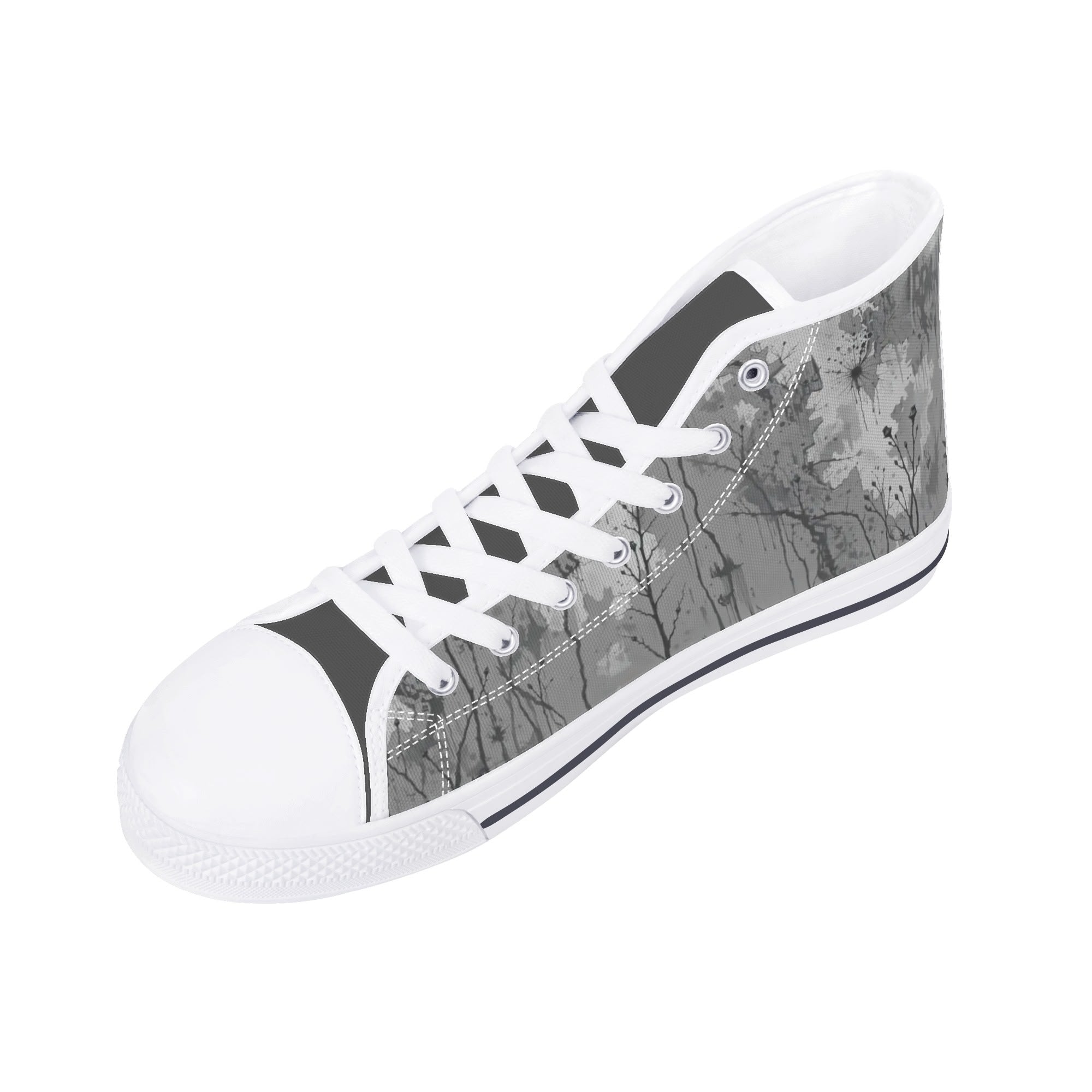 Adorned Canvas Hightops (white right above angled)