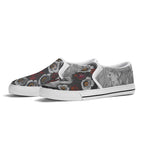 Adorned Canvas Slipons (white pair angled)
