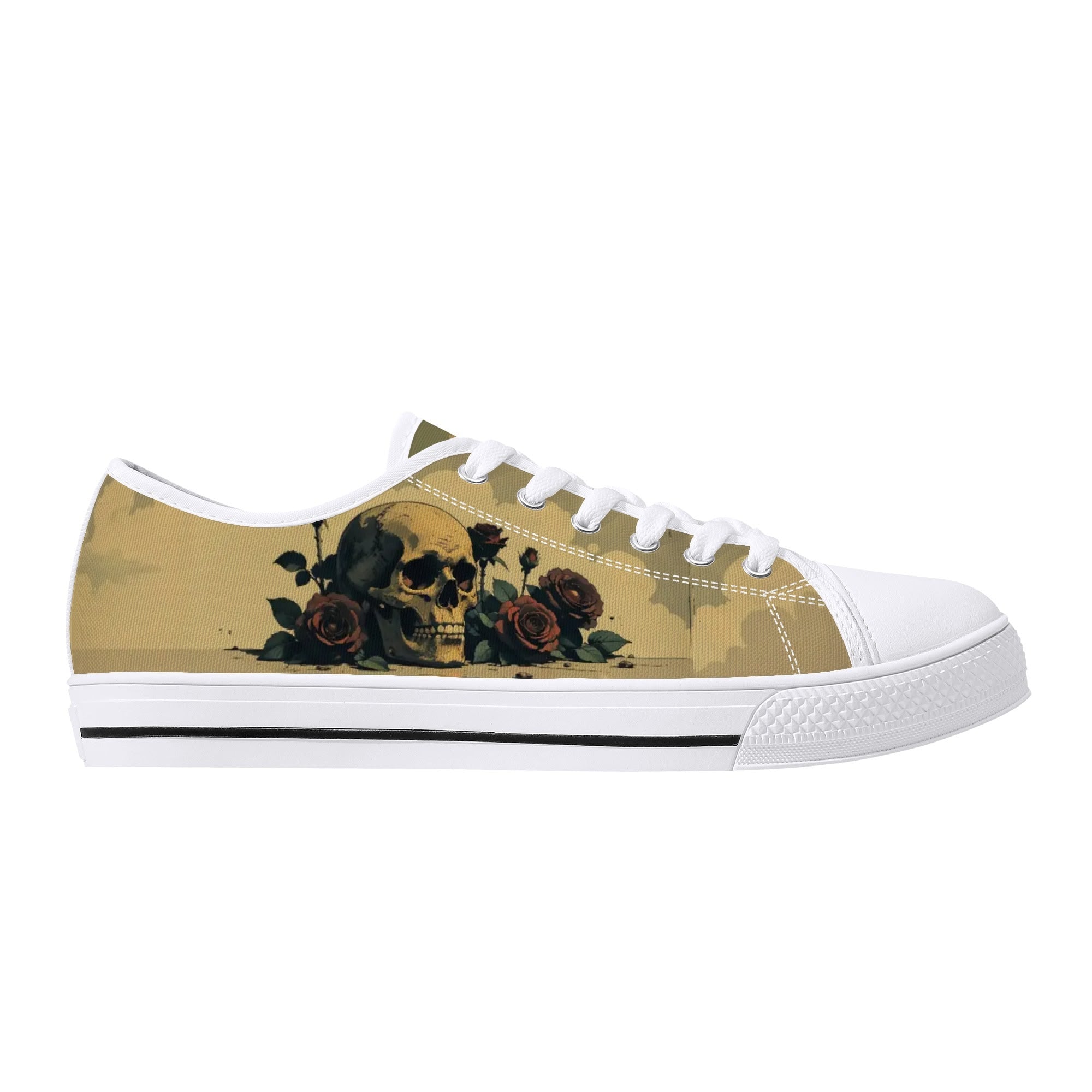 Alas Poor Yorick Canvas Lowtops (white right outside)