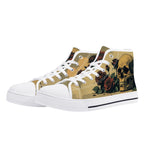 Alas Poor Yorick Canvas Hightops (white pair angled)