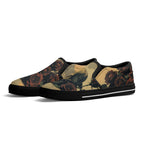 Alas Poor Yorick Canvas Slipons (black pair angled)