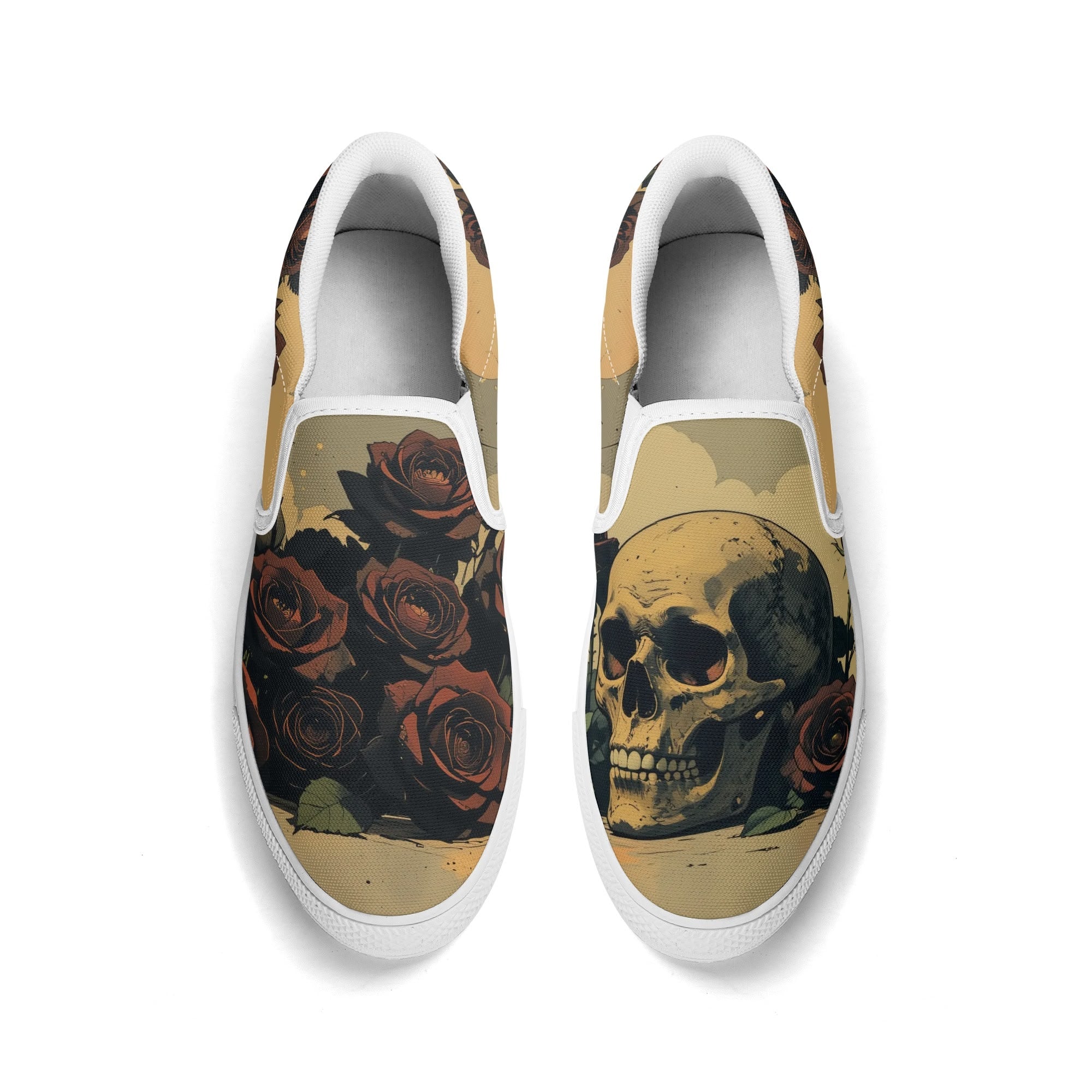 Alas Poor Yorick Canvas Slipons (white pair top)