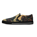 Alas Poor Yorick Canvas Slipons (black left outside)