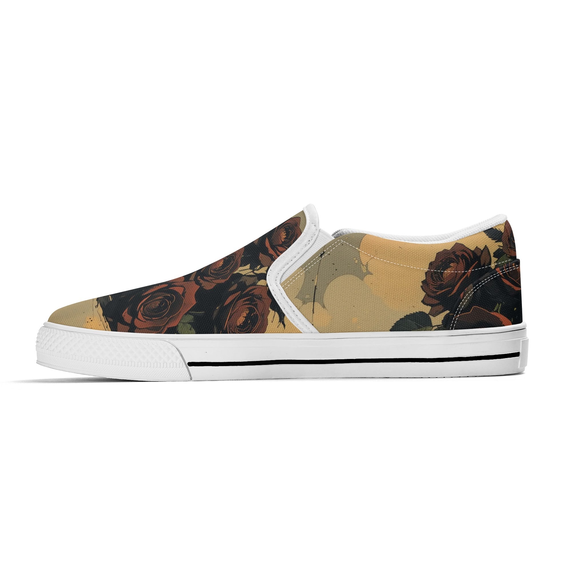Alas Poor Yorick Canvas Slipons (white right inside)