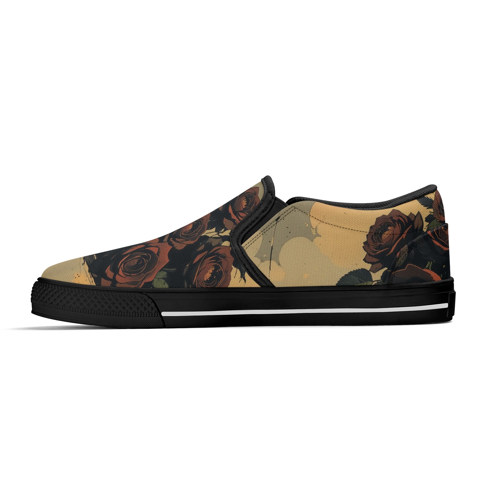 Alas Poor Yorick Canvas Slipons (black right inside)