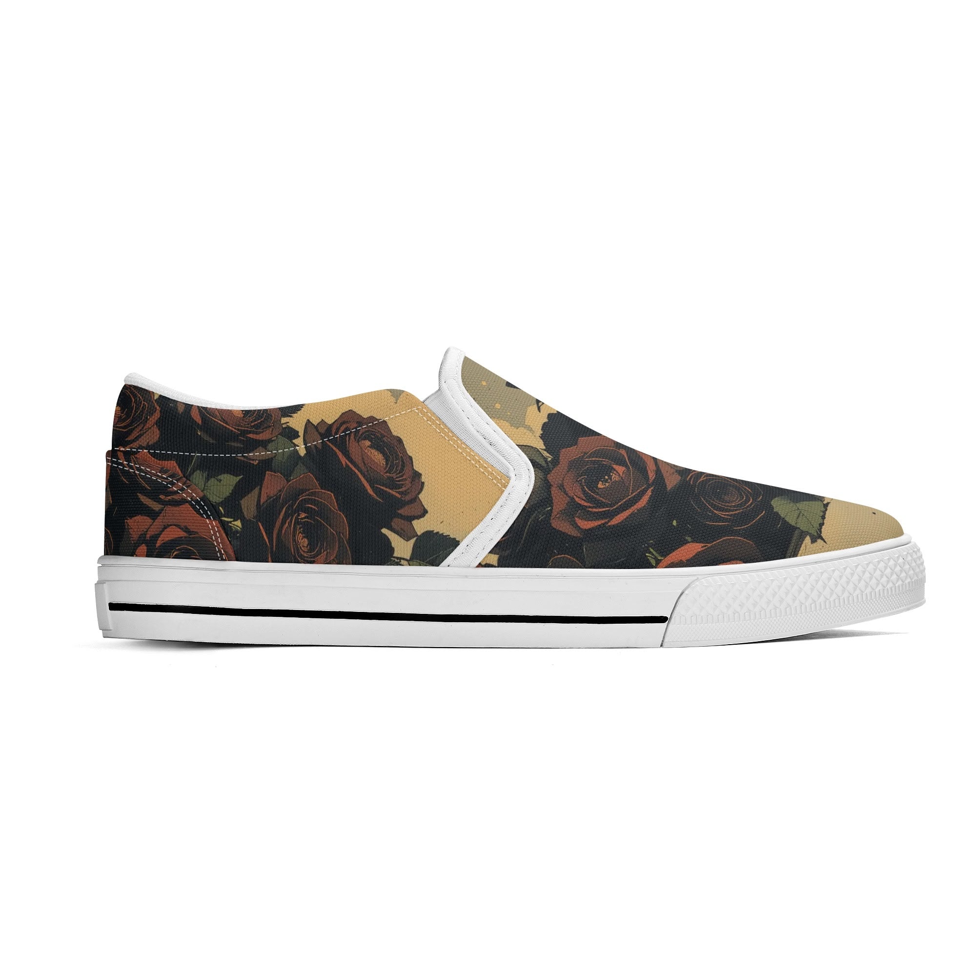 Alas Poor Yorick Canvas Slipons (white right outside)