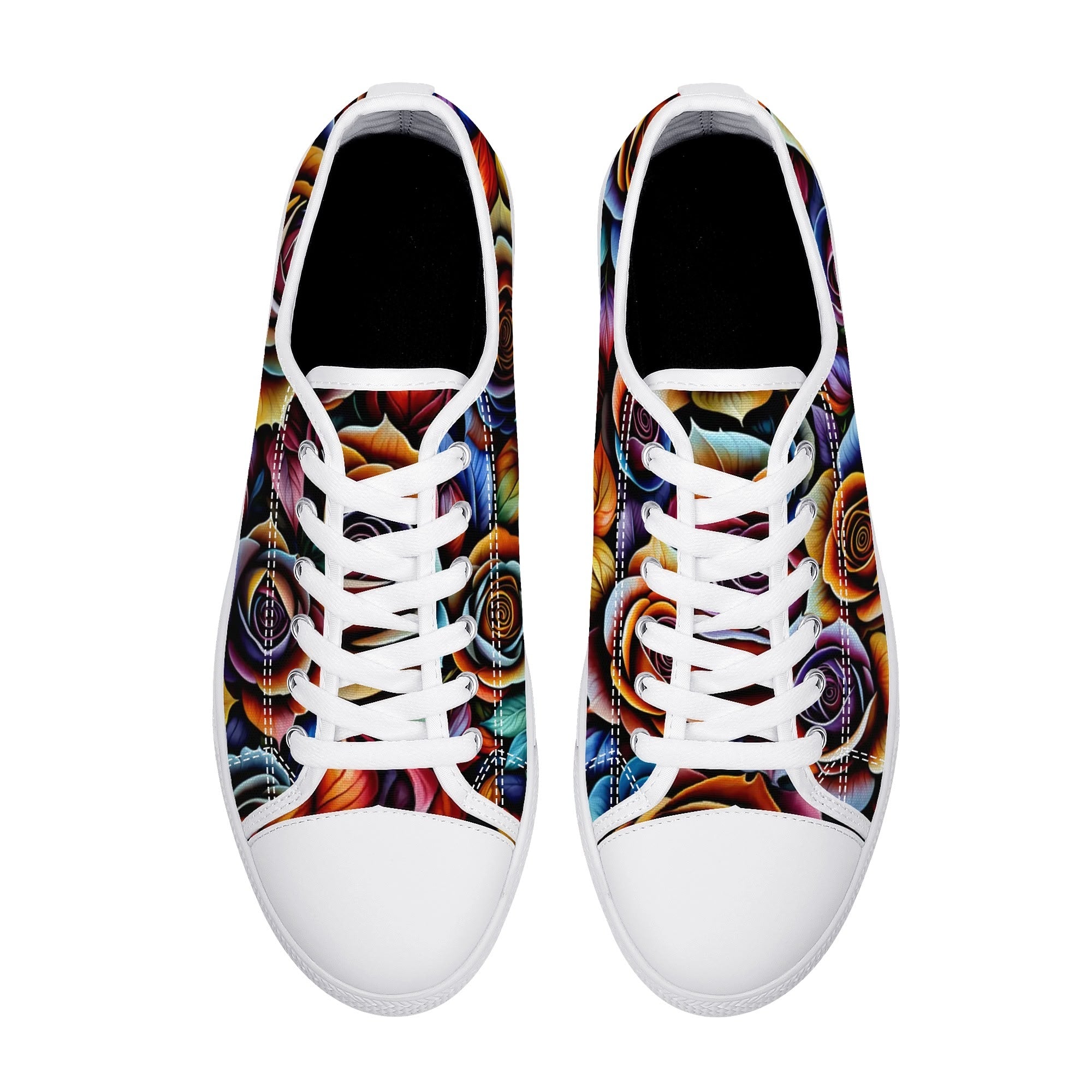 Kaleidorose Canvas Lowtops (white pair top)