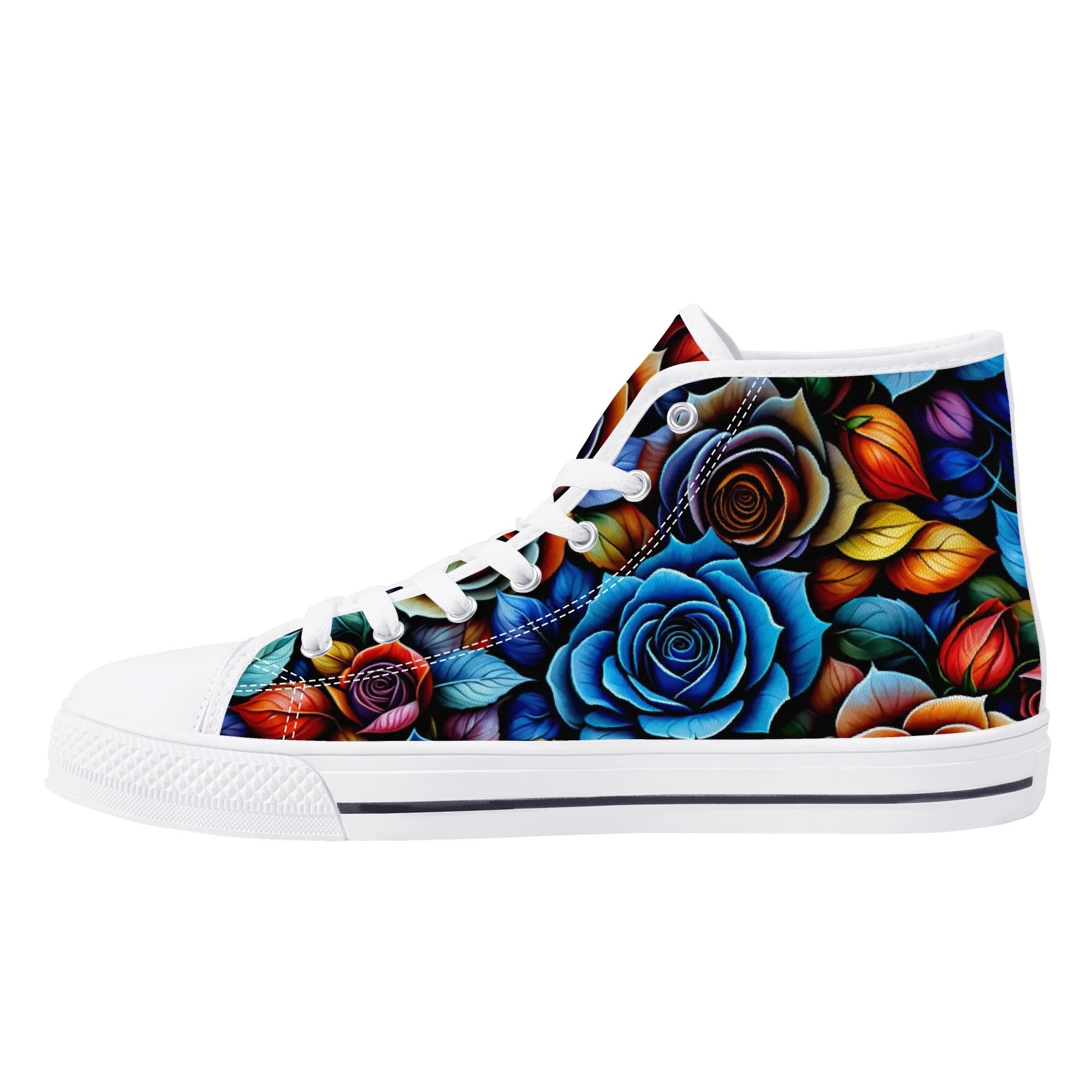 Kaleidorose Canvas Hightops (white right inside)