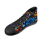 Kaleidorose Canvas Hightops (black right above angled)