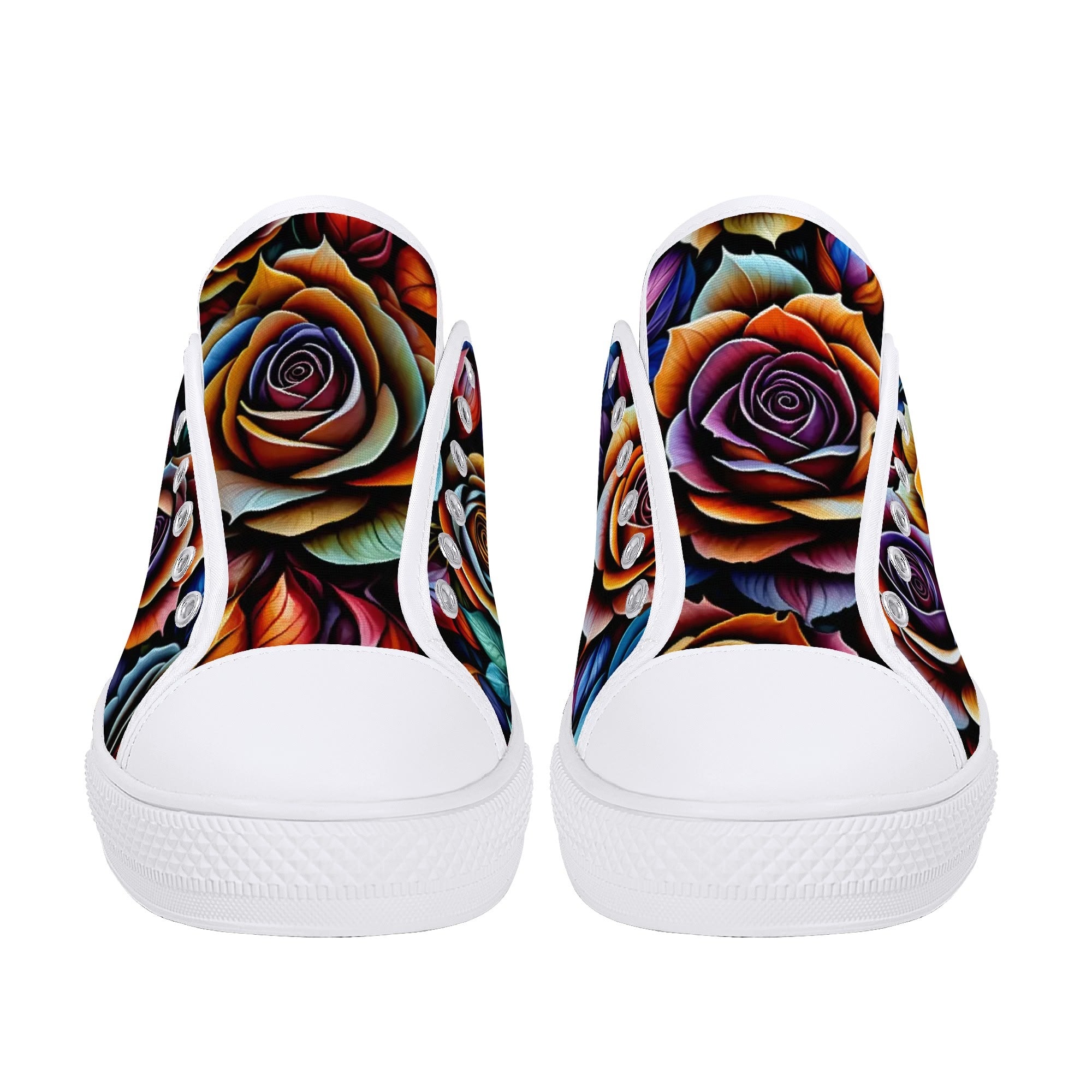 Kaleidorose Canvas Lowtops (white pair front)