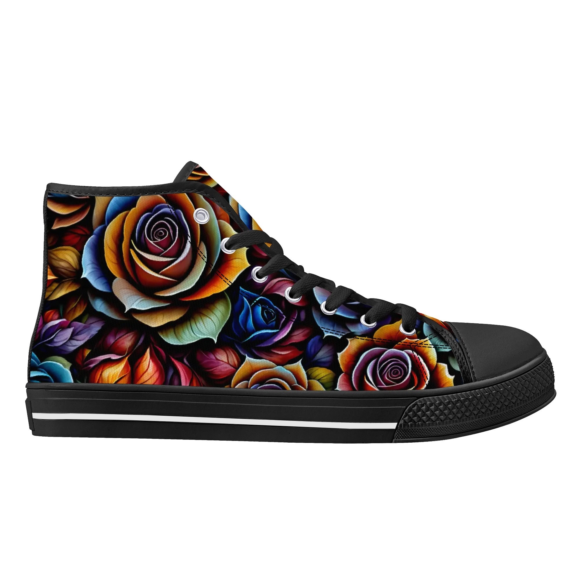 Kaleidorose Canvas Hightops (black right outside)