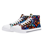 Kaleidorose Canvas Hightops (white pair angled)