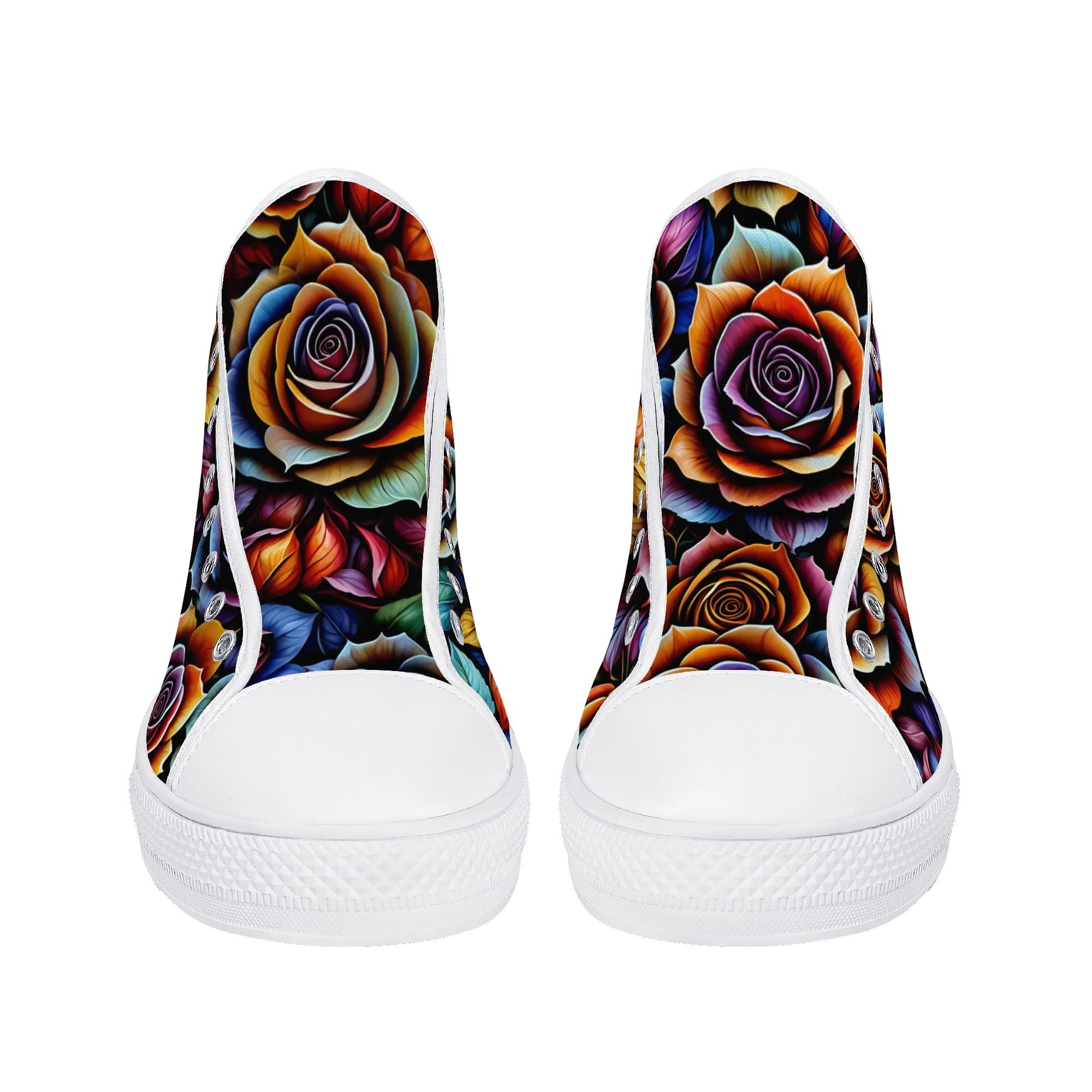 Kaleidorose Canvas Hightops (white pair front)
