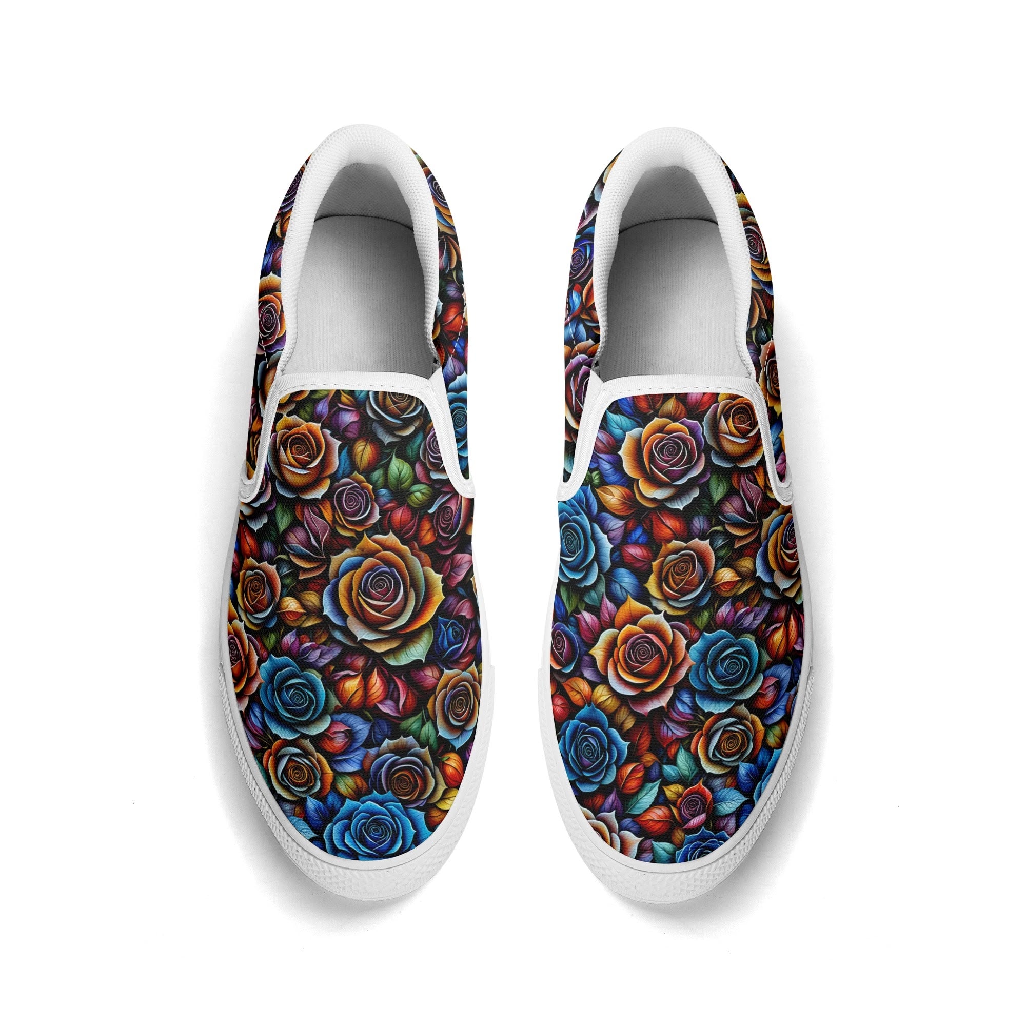 Kaleidorose Canvas Slipons (white pair top)