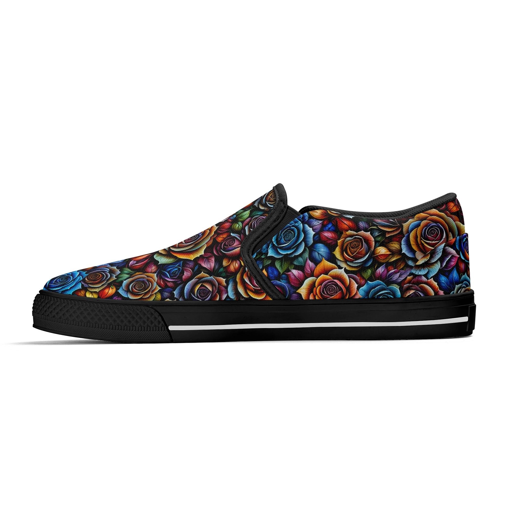 Kaleidorose Canvas Slipons (black right inside)