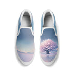 Cherry Blossom Dream Canvas Slipons (white pair top)