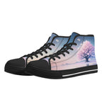 Cherry Blossom Dream Canvas Hightops (black pair angled)