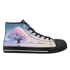 Cherry Blossom Dream Canvas Hightops (black right outside)
