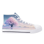 Cherry Blossom Dream Canvas Hightops (white right outside)