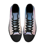 Cherry Blossom Dream Canvas Hightops (black pair top)