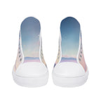 Cherry Blossom Dream Canvas Hightops (white pair front)