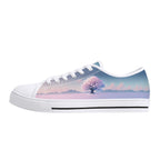 Cherry Blossom Dream Canvas Lowtops (white left outside)
