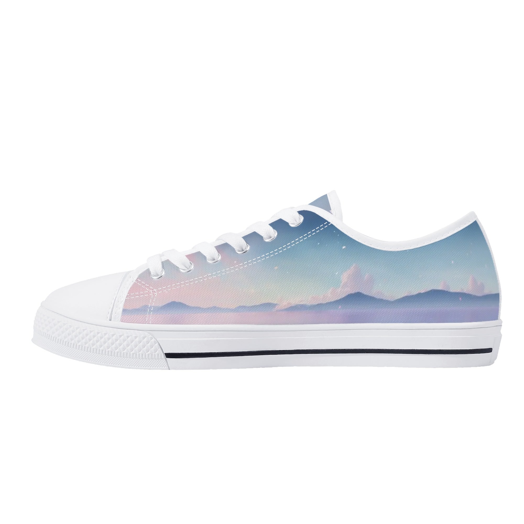 Cherry Blossom Dream Canvas Lowtops (white right inside)