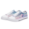 Cherry Blossom Dream Canvas Lowtops (white pair angled)