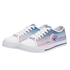 Cherry Blossom Dream Canvas Lowtops (white pair angled)