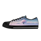 Cherry Blossom Dream Canvas Lowtops (black left outside)