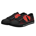 Crimson Vigil Canvas Lowtops (black pair angled)