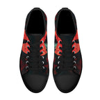 Crimson Vigil Canvas Lowtops (black pair top)