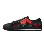 Crimson Vigil Canvas Lowtops (black right inside)