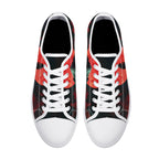 Crimson Vigil Canvas Lowtops (white pair top)