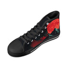 Crimson Vigil Canvas Hightops (black right above angled)