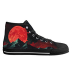 Crimson Vigil Canvas Hightops (black left inside)