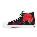 Crimson Vigil Canvas Hightops (white right inside)