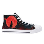 Crimson Vigil Canvas Hightops (white right outside)