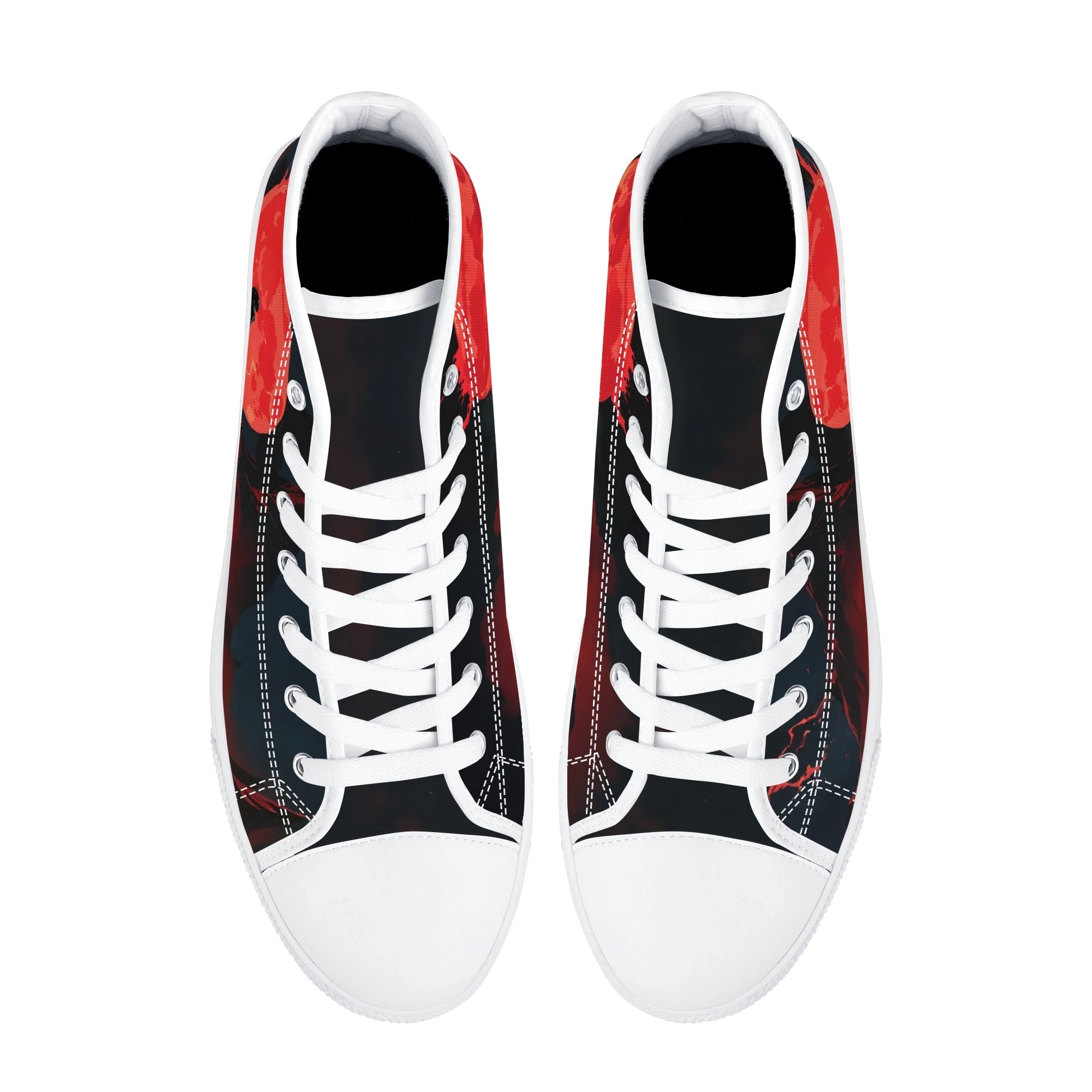 Crimson Vigil Canvas Hightops (white pair top)
