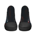 Crimson Vigil Canvas Hightops (black pair front)