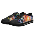 Nebula Scape Canvas Lowtops (black pair angled)